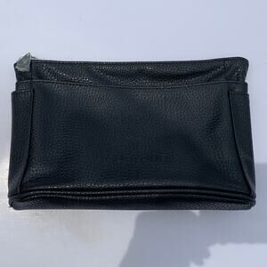 Younique Multi-pocket Black Zip Cosmetic Makeup Bag Clutch Faux Leather New